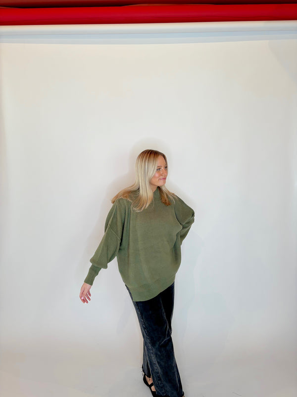 Cozy Olive Sweater