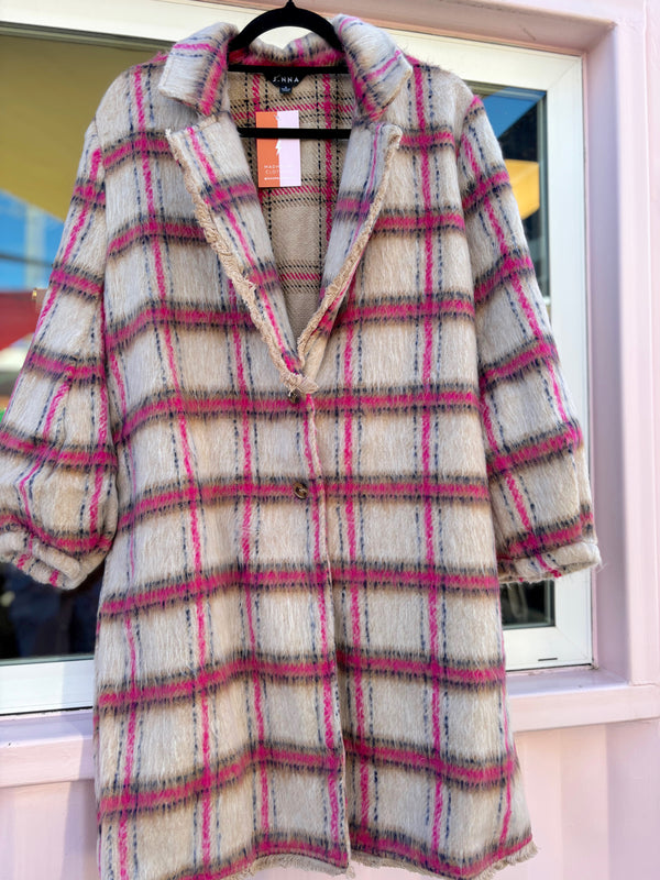 Pink Plaid Shacket