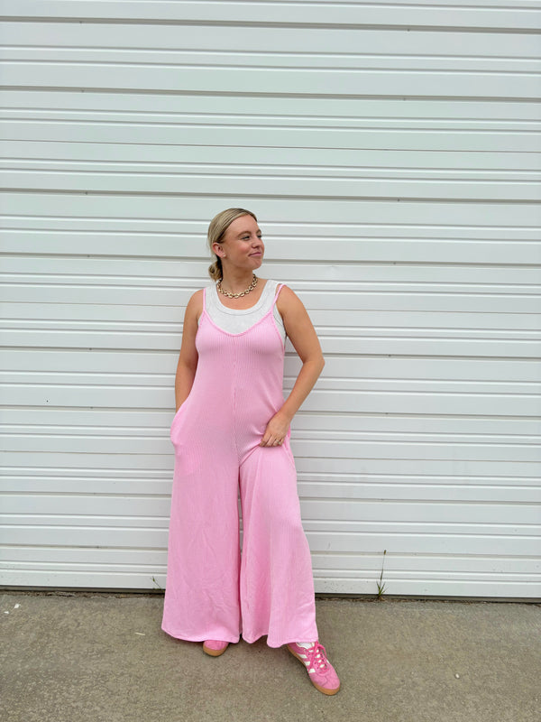 Go Getter Pink Jumpsuit