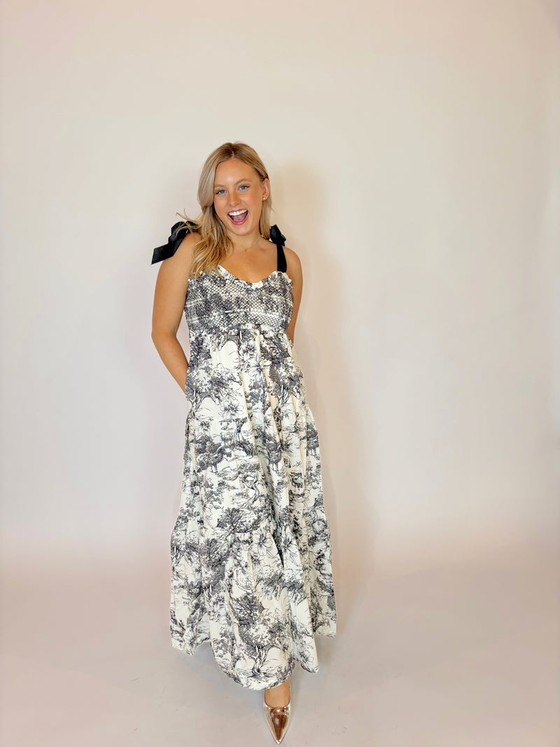 Black Toile Maxi Dress