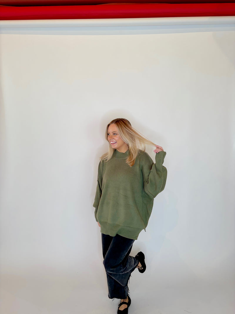 Cozy Olive Sweater