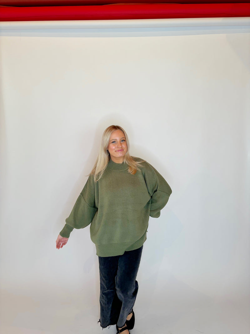 Cozy Olive Sweater