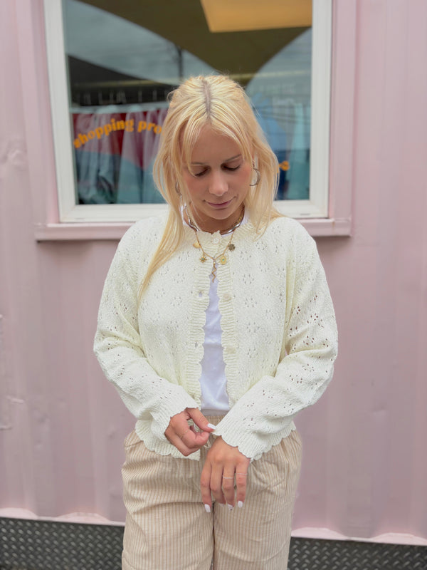 Whimsical White Cardigan
