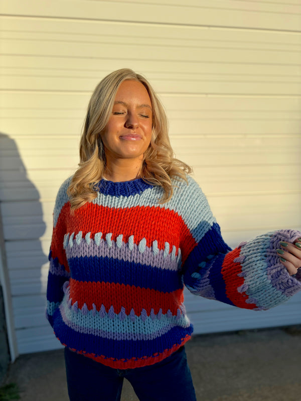 Colorful Crochet Sweater