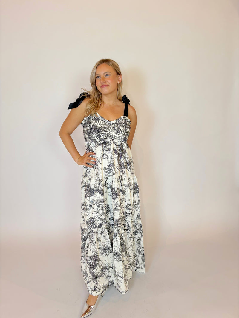 Black Toile Maxi Dress