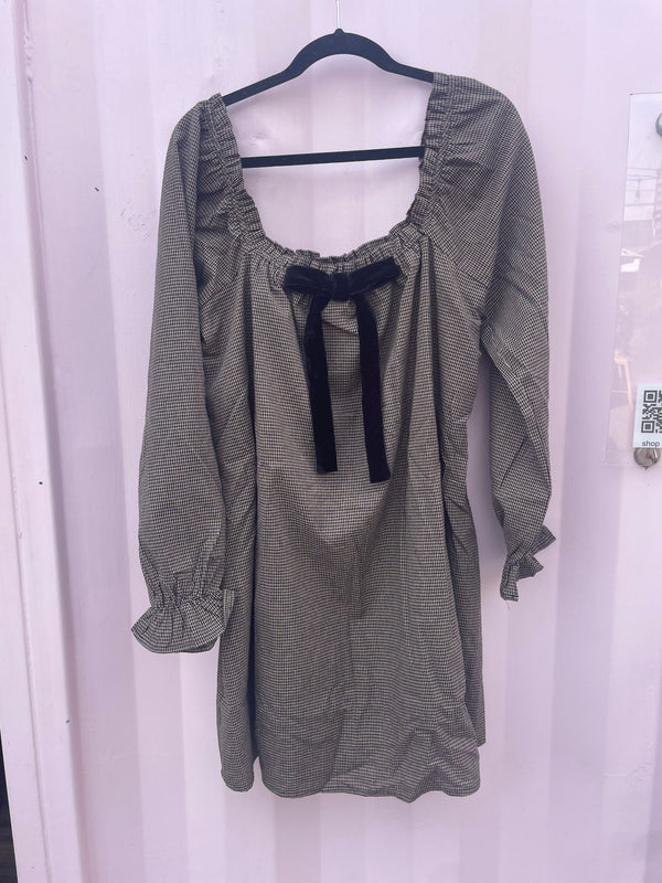 Brown Plaid Fall Dress