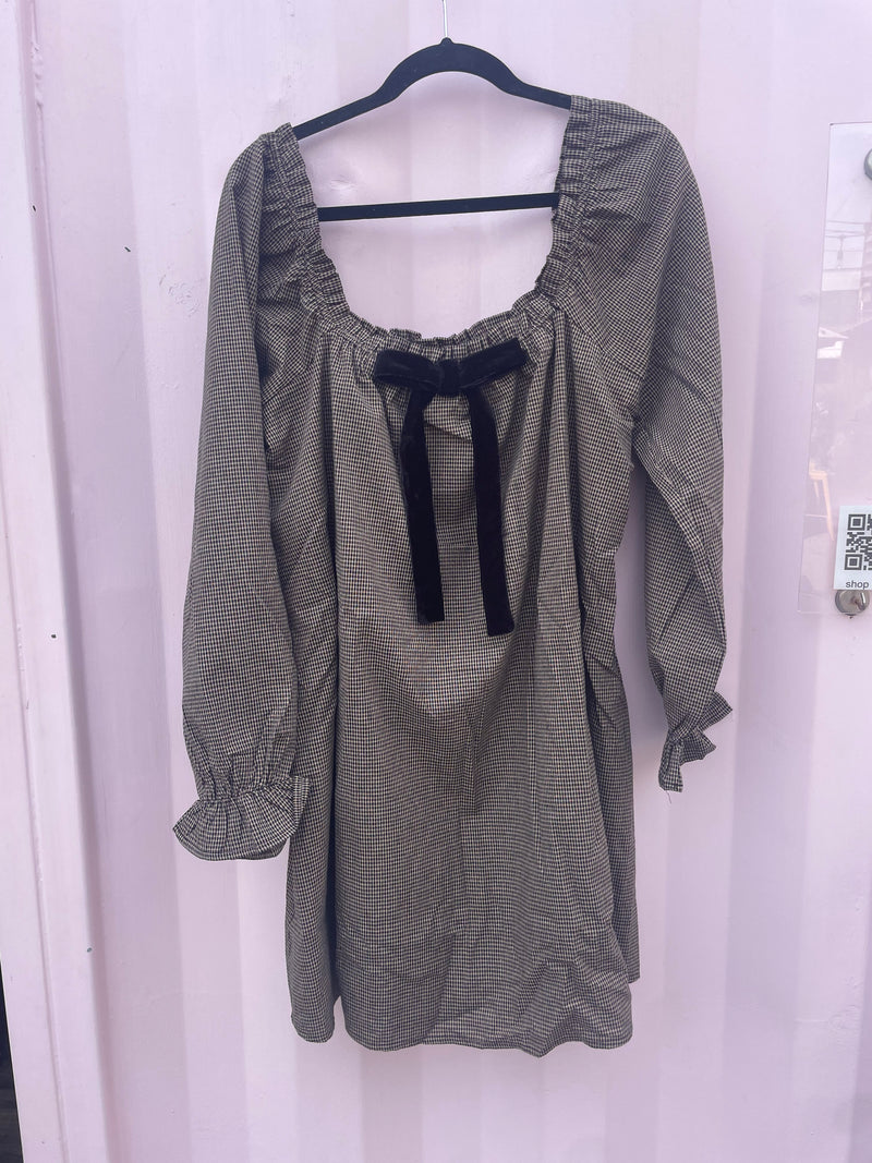 Brown Plaid Fall Dress