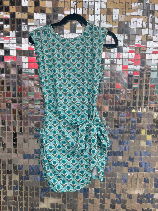 Aqua Floral Athletic Dress
