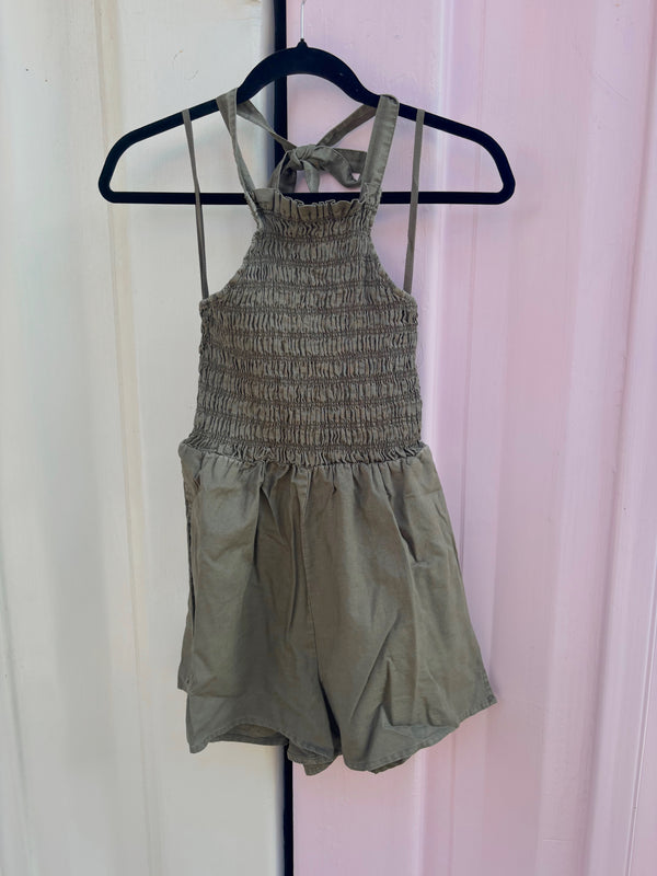 Olive Halter Romper