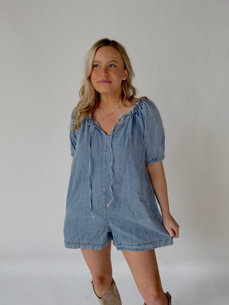 Delaney Denim Romper