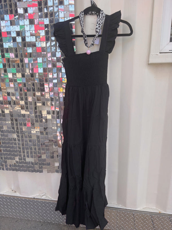 Black Tiered Maxi Dress