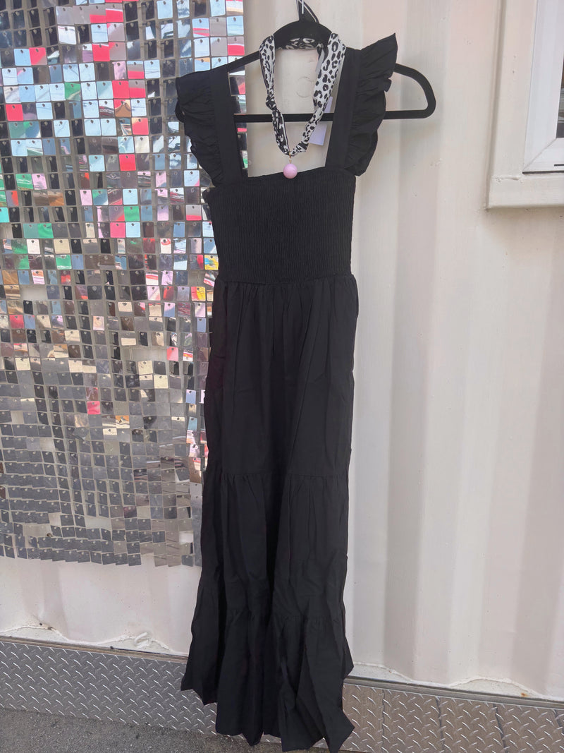 Black Tiered Maxi Dress
