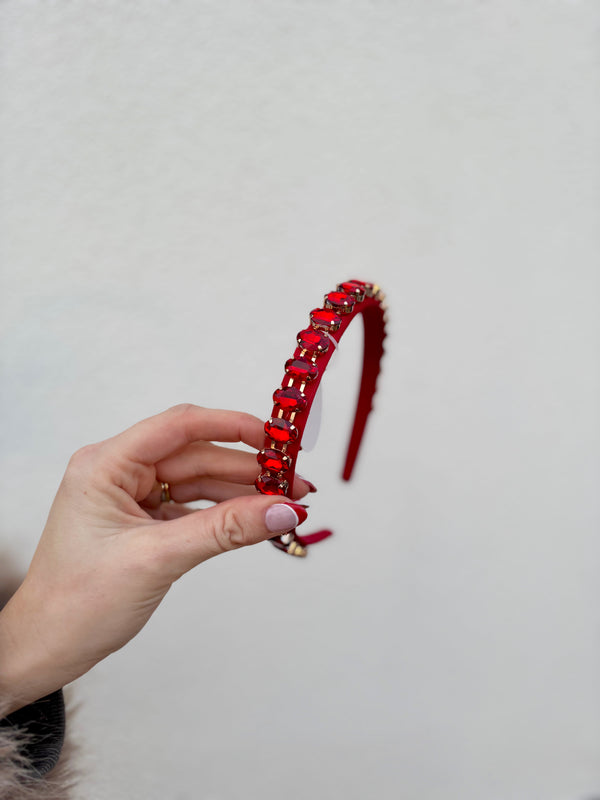 Red Rhinestone Headband