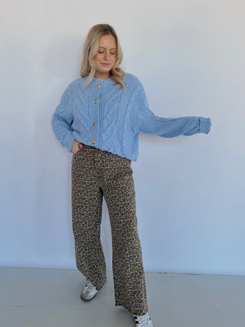 Cheetah Denim Pants