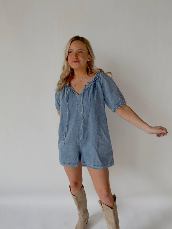 Delaney Denim Romper