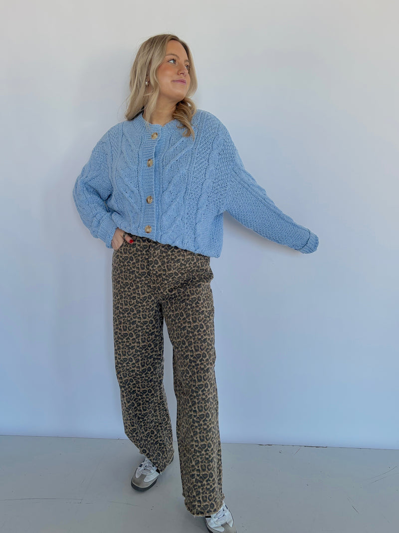 Cheetah Denim Pants