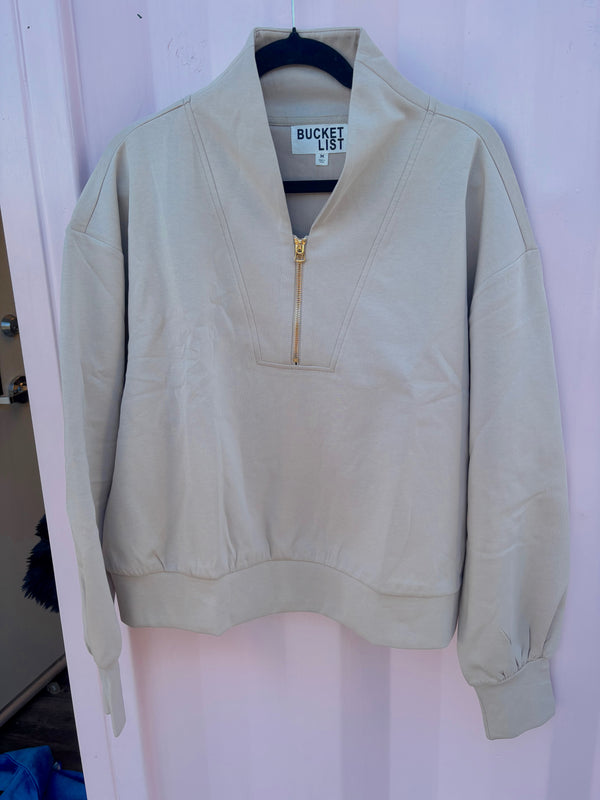 Taupe Scuba Quarterzip