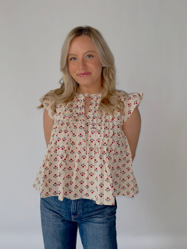 Floral Flutter Top