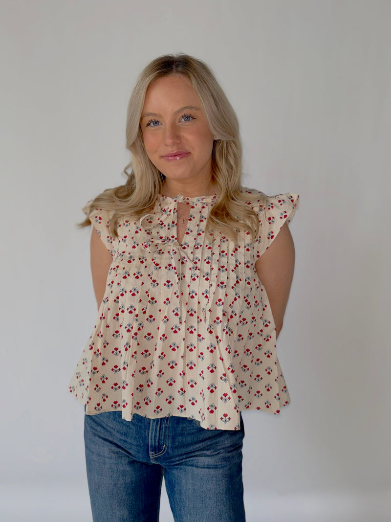 Floral Flutter Top