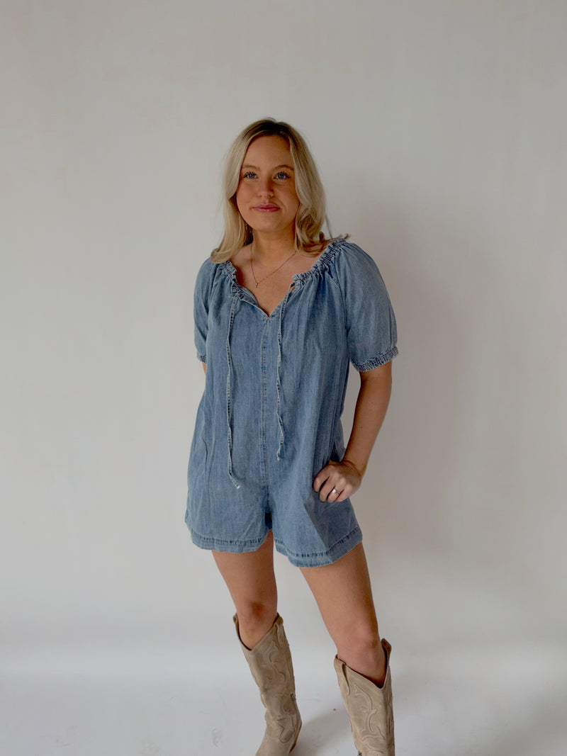 Delaney Denim Romper