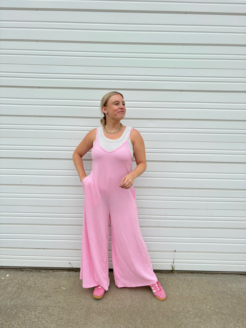 Go Getter Pink Jumpsuit