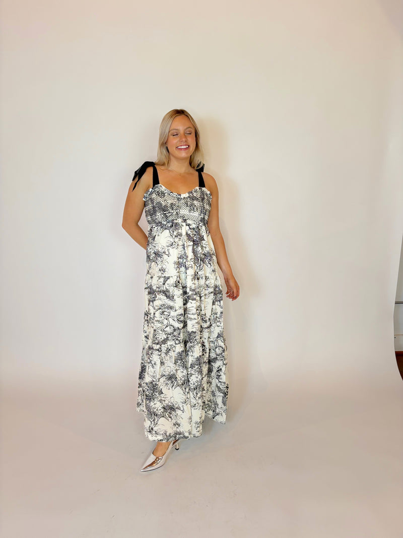 Black Toile Maxi Dress