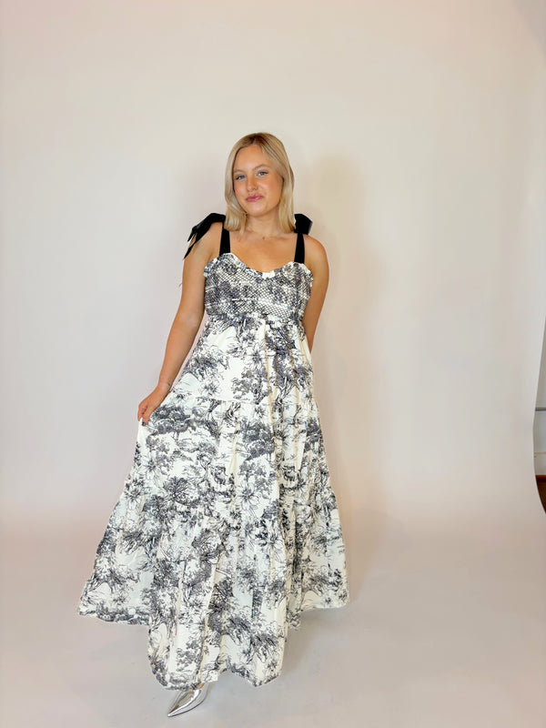 Black Toile Maxi Dress