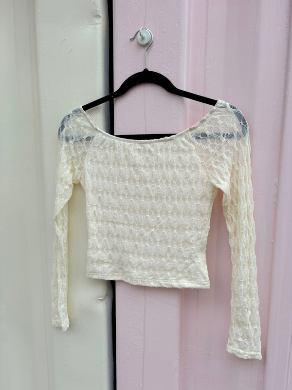 Cream Lace Long Sleeve