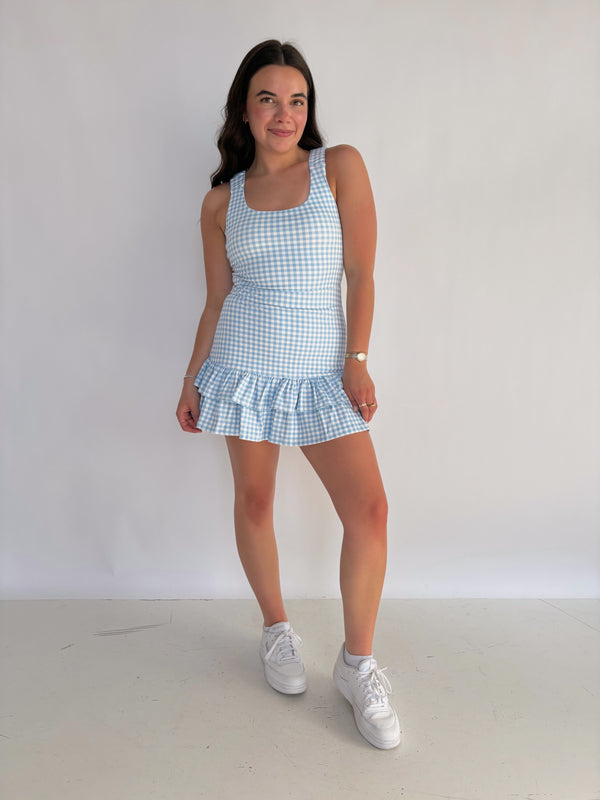 Grab Your Racket Ruffle Dress