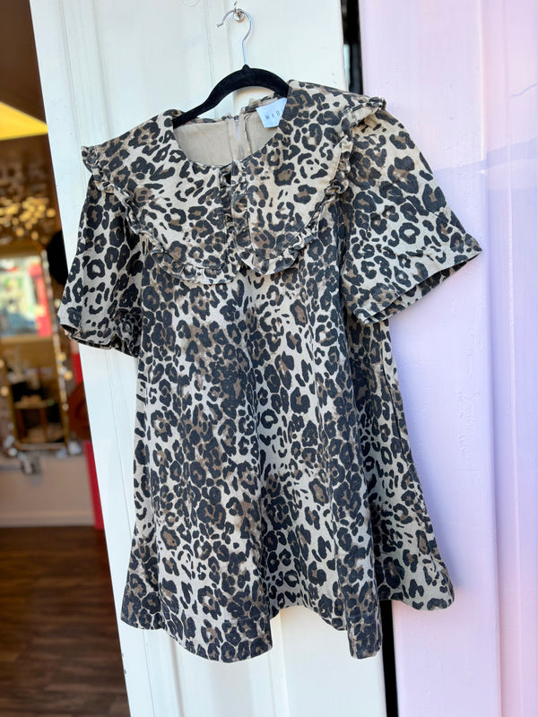 Lovely Leopard Denim Dress