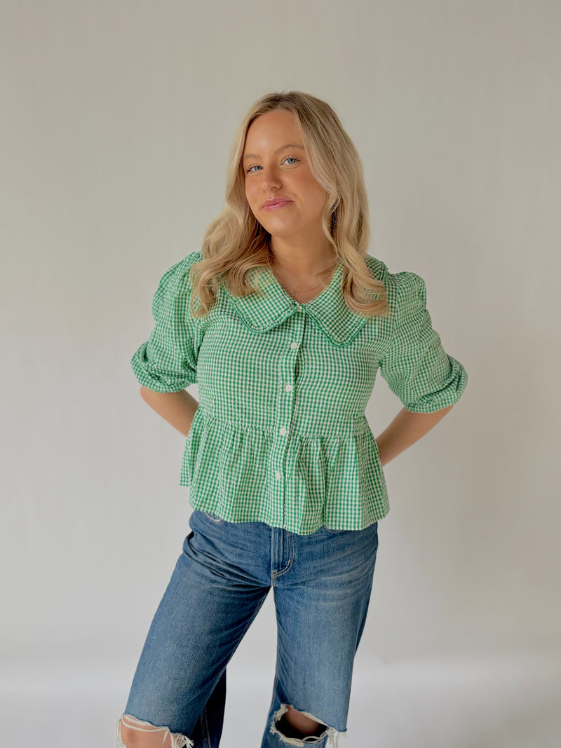 Lucky Me Gingham Top