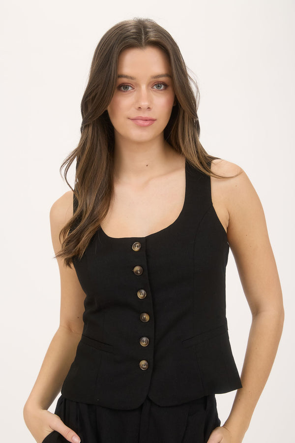 Black To Business Vest
