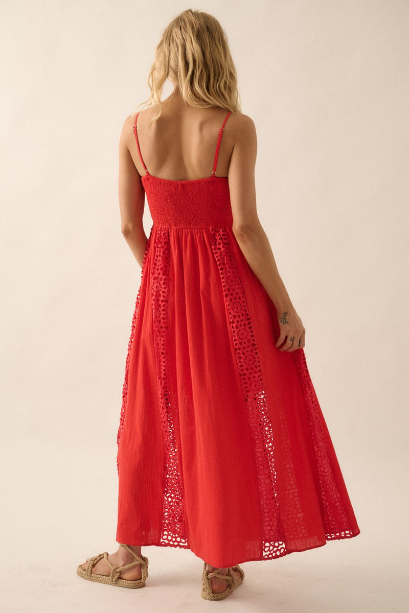 Cardinal Crochet Maxi Dress