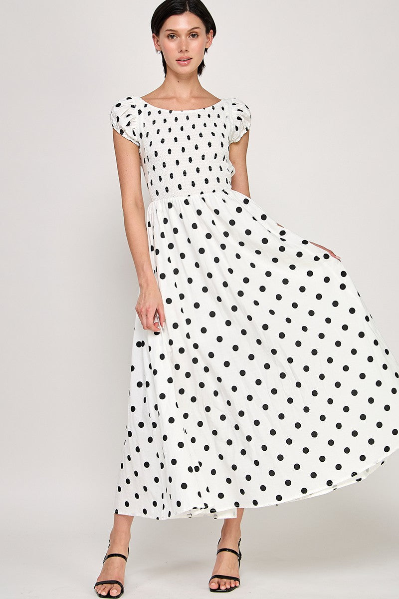 Daisy Polka Dot Maxi Dress