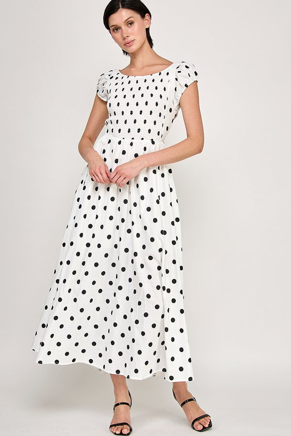 Daisy Polka Dot Maxi Dress