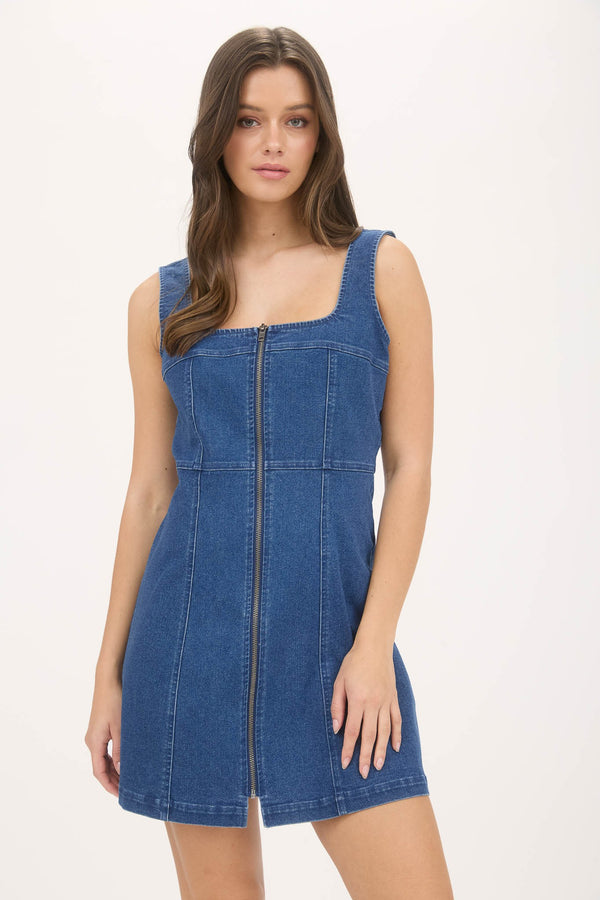 Dancin in Denim Mini Dress