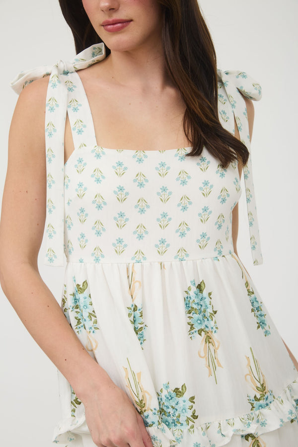 Sage Floral Maxi Dress