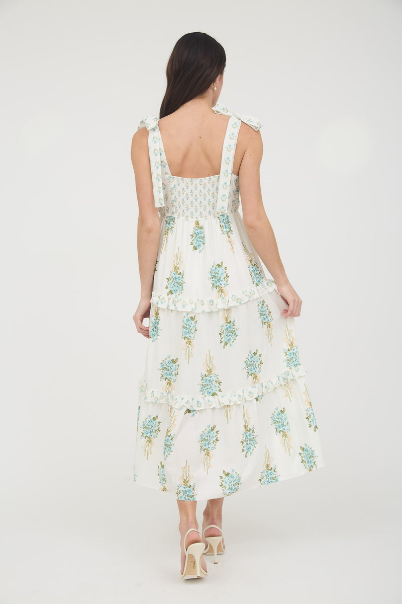 Sage Floral Maxi Dress