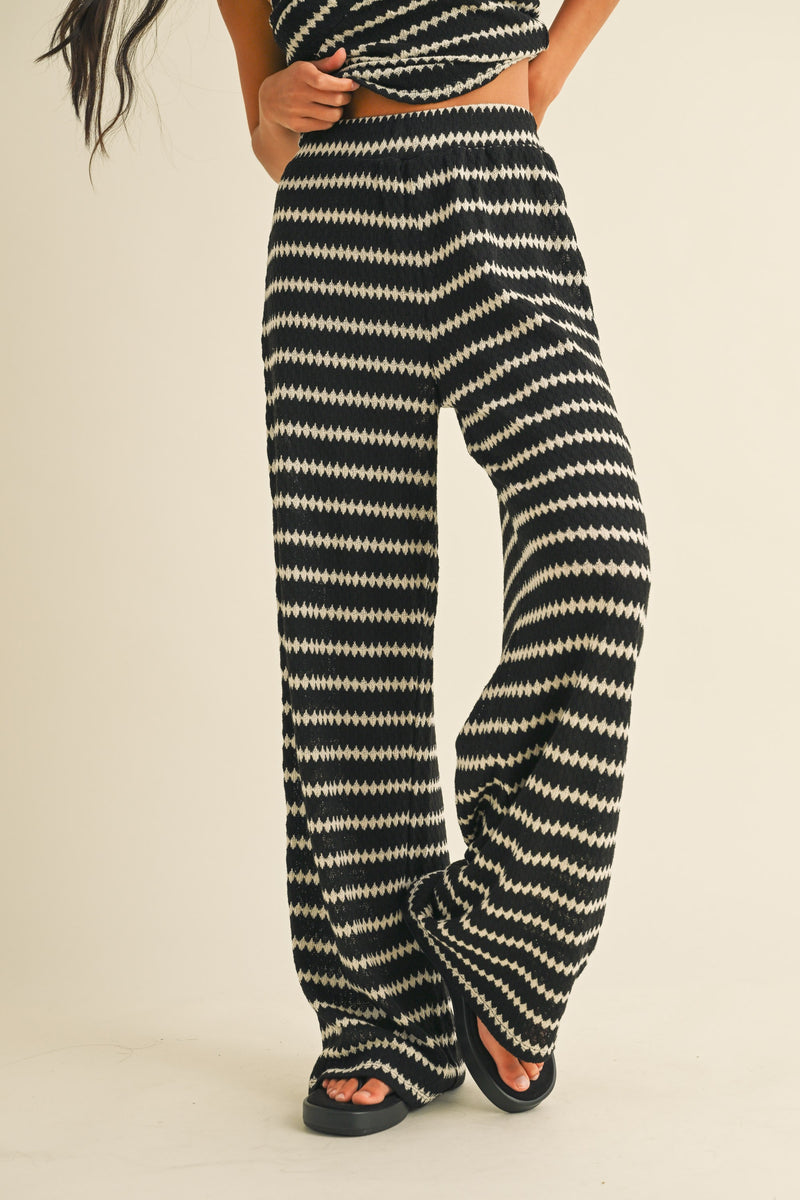 Just Beachy Black and White Knit Set