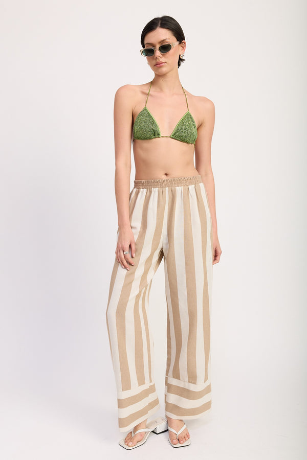 Mocha Striped Pants