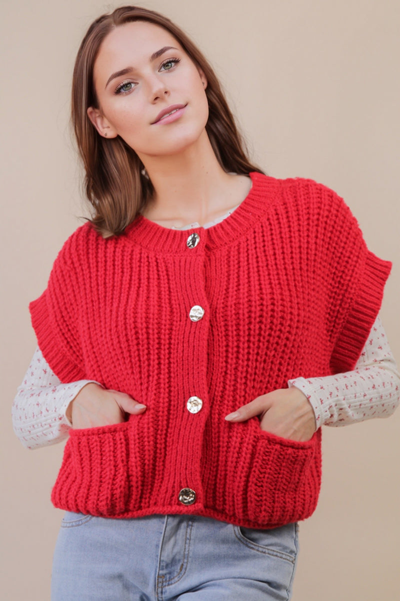 Red Sweater Vest