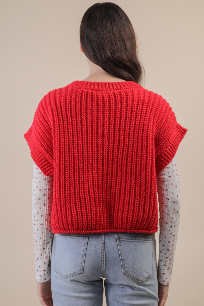 Red Sweater Vest