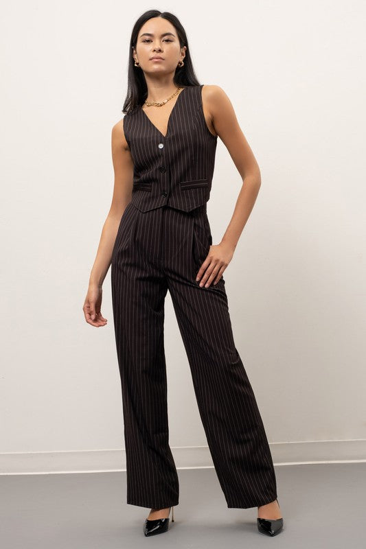 Sloane Pinstriped Tailored Trousers