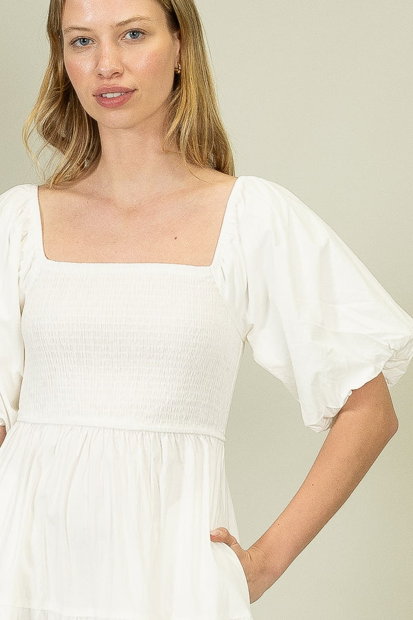 Snow Smocked Dress