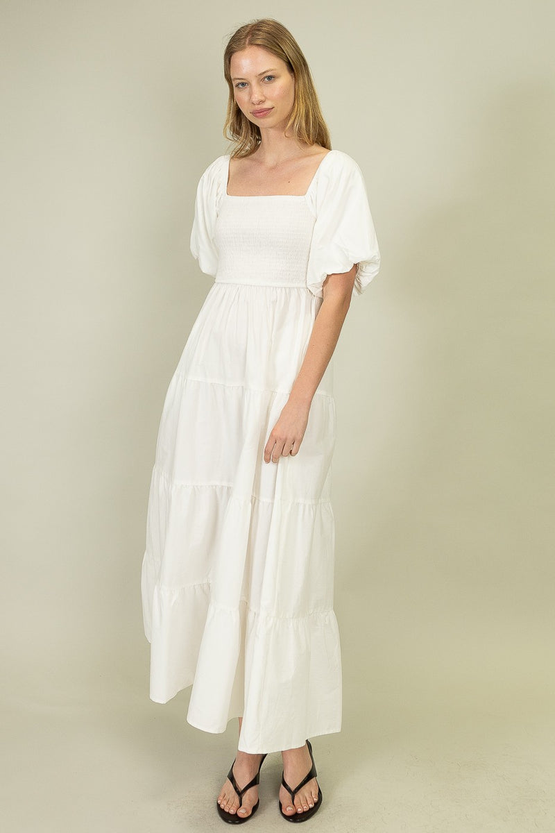 Snow Smocked Dress