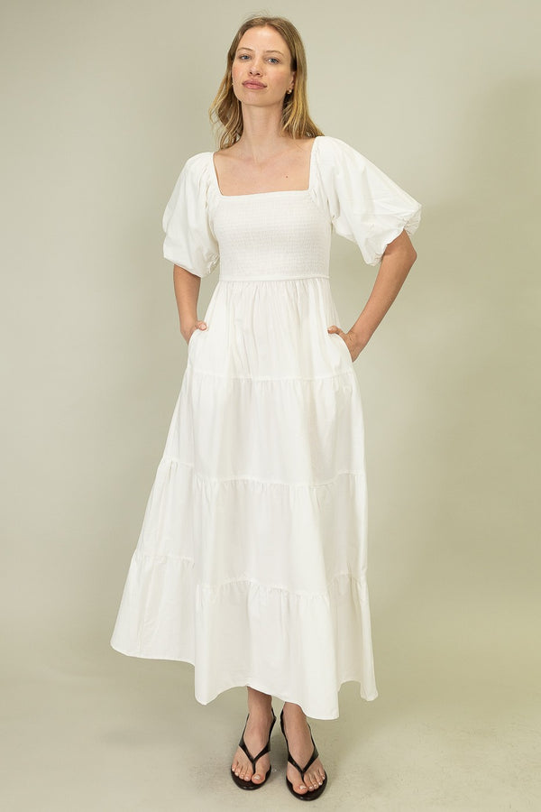 Snow Smocked Dress