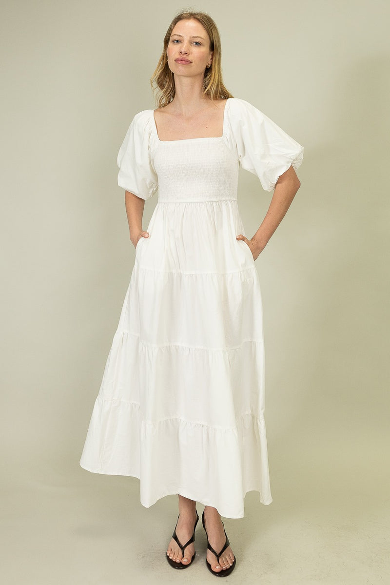 Snow Smocked Dress