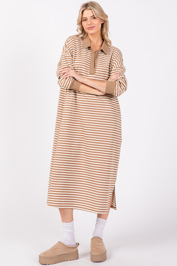 Taupe Stripe Dress