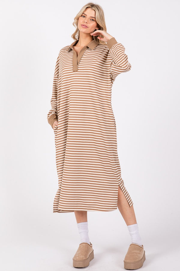 Taupe Stripe Dress