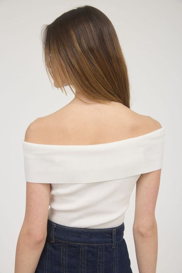 Off The Shoulder Ivory Top